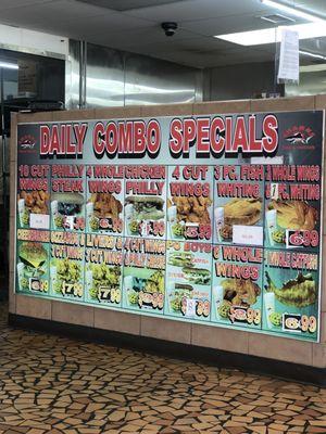 Daily combo specials