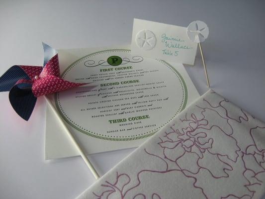 Wedding Day - Menu, Escort Card, Napkins, Favors, ...