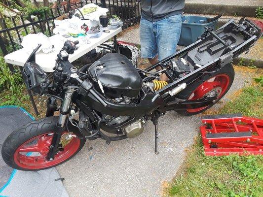 Honda CBR600 FRAME WORK.