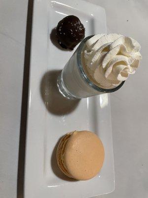 Chocolate Truffle, Almond Mousse, Almond Macaron