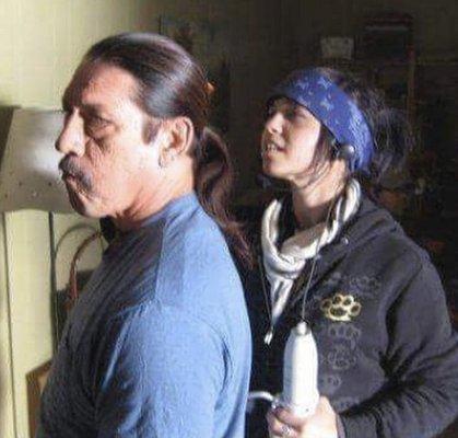 On set hair with the raddest vato ever, Mr. Danny Trejo!