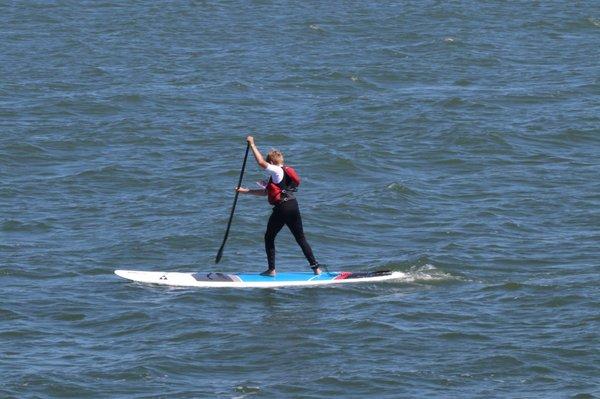 Kids learning advanced paddling skills