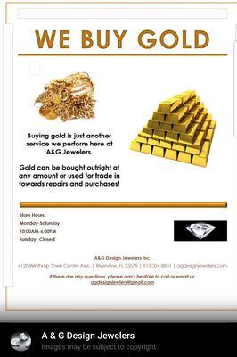 We buy gold!