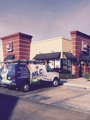 air Balancing and providing the Certified Air Balance Report for the new Jack In the Box in Temecula Ca