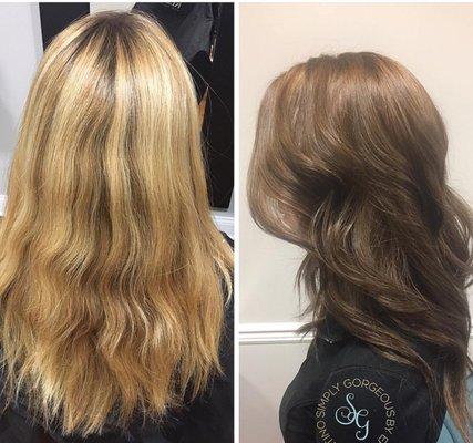 Summer to fall hair. Light to dark.