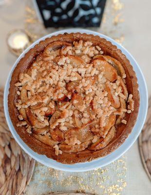 Apple pie on a shortbread crust.