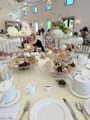 High tea set up