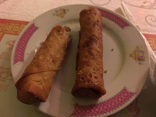 Egg rolls are very small