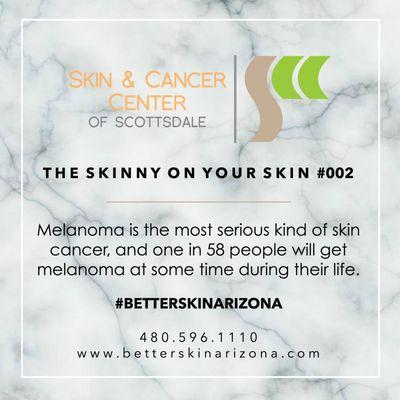 #SkinAndCancerCenterOfScottsdale #BetterSkinArizona #BetterSkinAZ #TheSkinnyOnYourSkin #Skin #SkinCare #Facts #Knowledge #HealthFacts