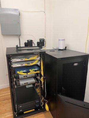 Finished working with both cabinets. The Cisco switches and palo alto were configured to meet the client's expectations.