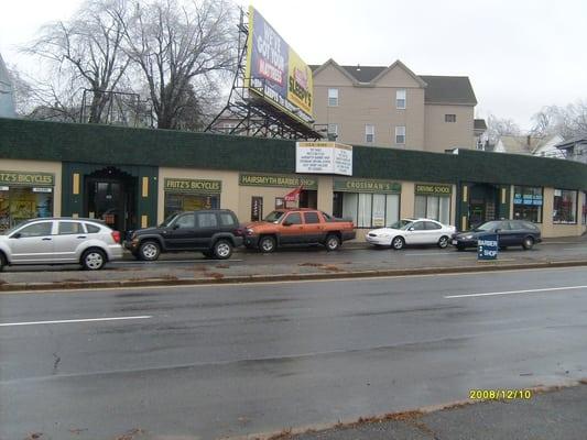 Look for our barber shop sign in the middle divider and you wont miss us open every morning at 6:30 am.