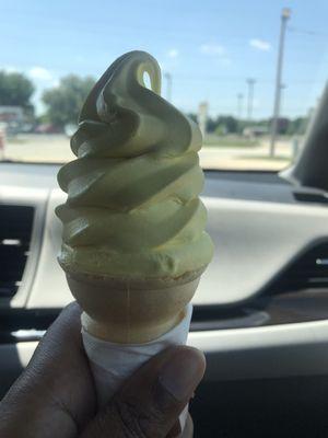 Small lemon custard cone.