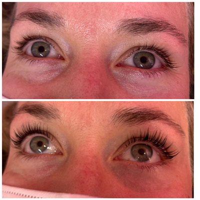 Lash lift and tint