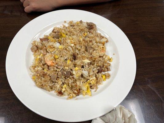 combination fried rice with no peas and corn