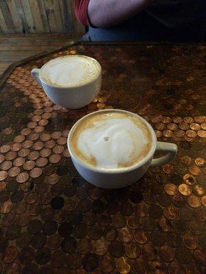 Lattes with house made caramel