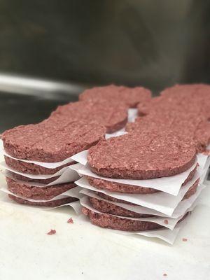 Fresh ground chuck burgers