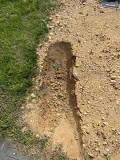 Disturbed gravesite at Trinity Memorial Gardens.  They failed to notify me of the condition.