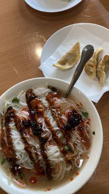 Brisket and steak  pho and gyoza