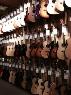 The acoustic room is my favorite place in the store.