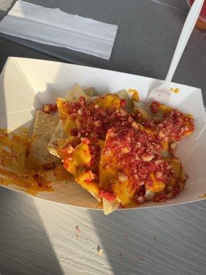 Nachos and Hot Cheetos with Cheese