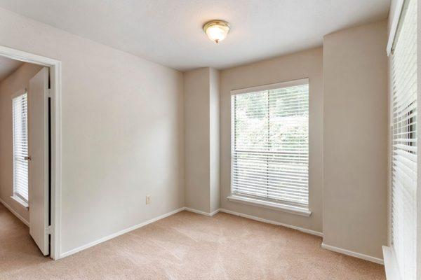 Living room with large windows