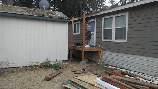 Porch and a wheelchair ramp instalation