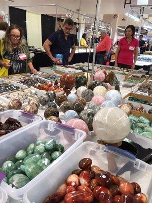 Minerals from Madagascar and Brazil at JOGS Tucson Gem and Jewelry Show, Tucson Expo Center