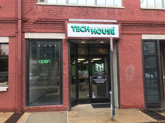 Tech House Storefront with Custom-built Solar-Powered Sign!