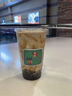 Coffee boba with Carmel drizzle !!