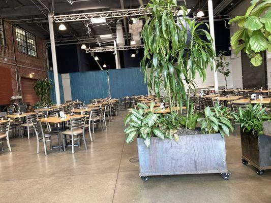 What you see upon entering the restaurant. The more open and airy side. There is another side that has a more dark, bar feel.