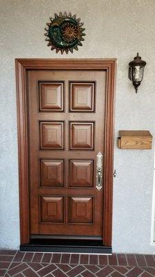 My Jeld Wen entry door that Brian from McDuff Daniels perfectly installed.