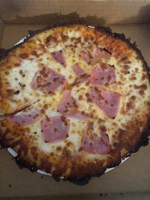 Ham pizza crispy