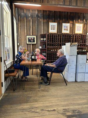 A seated tasting with longtime customers