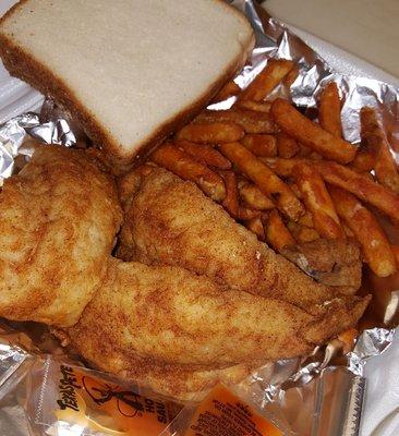 Our Delicious fried whiting combo! Seasoned to perfection.