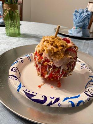 Stuffed strawberry cheesecake apple