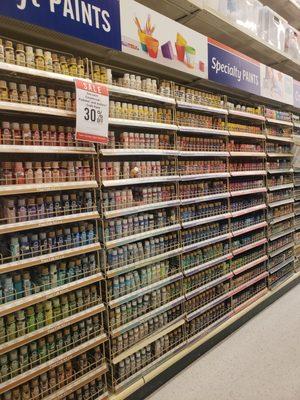 Hundreds of craft paints