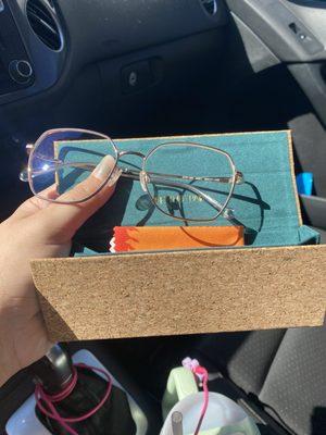 One True Pair brand eyeglasses.