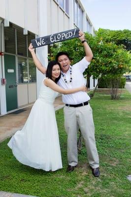 we eloped! =)