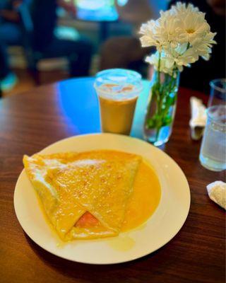 Chicken Cordon Bleu Crepe - my sons go-to here - it's fantastic!