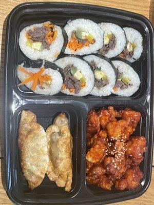 GoChoo Chicken, Mandu, Bulgogi Kimbap