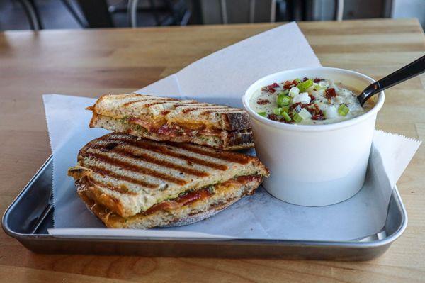 Popper Panini and Soup