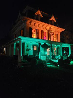 Spookily decorated house