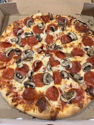 Large pepperoni mushroom