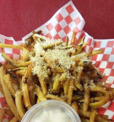 Asiago fries with Pistol River Ultimate Mushroom Seasoning