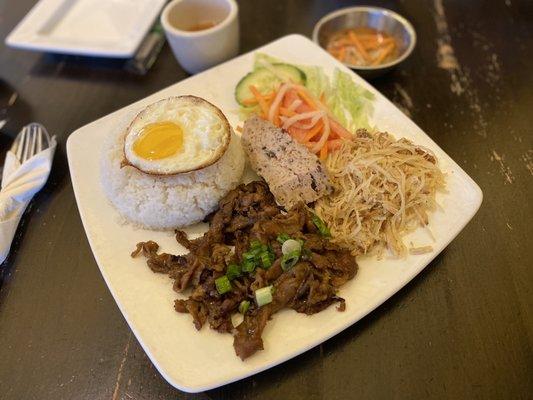 Grilled pork with rice