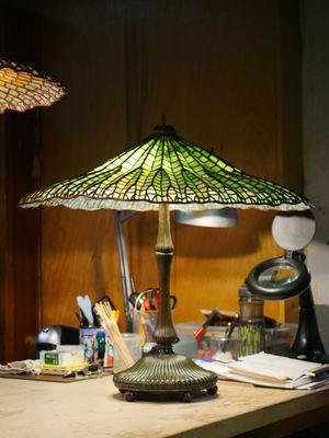 A Lotus Pagoda lamp in The Neustadt's collection. Photo: Corey William Schneider