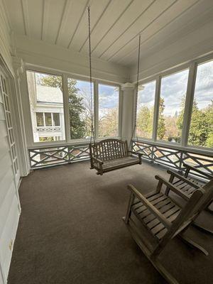 Private porch swing