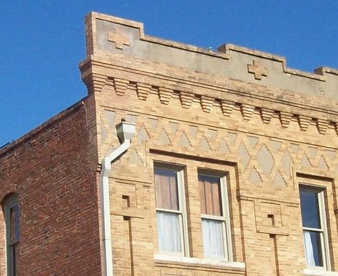 Stockyards Hotel (After). Brick Doctor artisans restored the area to it's original design, using matching materials.