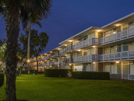 Well-lit walkways throughout community