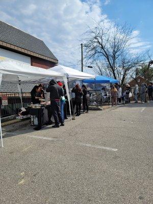 Sunday parking lot pop-up.